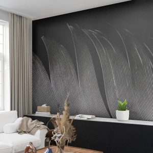 Custom Wallpaper Standard Eco - Feather - Wonderful Constract - Pen, Minimalism, Lightness