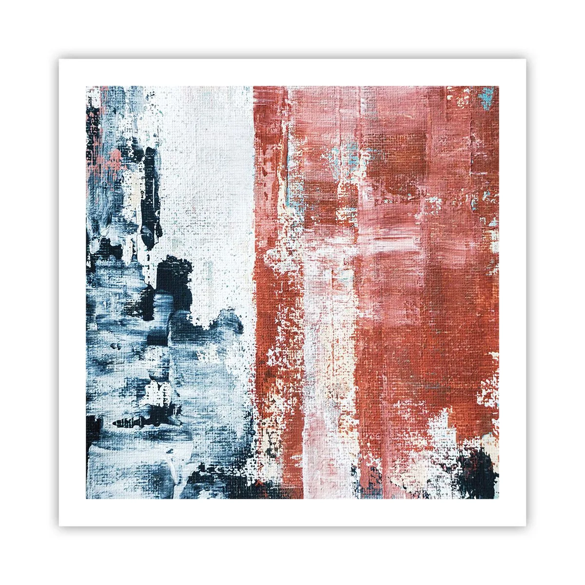 Poster - Abstract Fifty Fifty - 60x60 cm