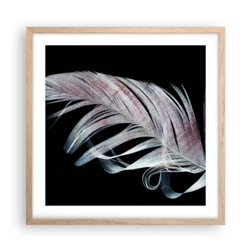 Poster in light oak frame - Think about Touch - 50x50 cm