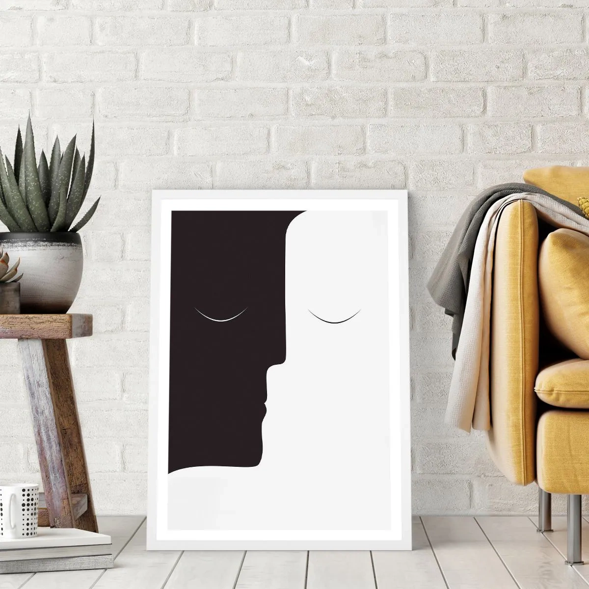 Poster in white frmae - Unity of Opposites - 50x70 cm