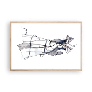 Poster in light oak frame - Study of Touch - 91x61 cm