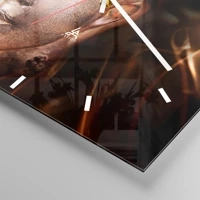 Clock face with lines