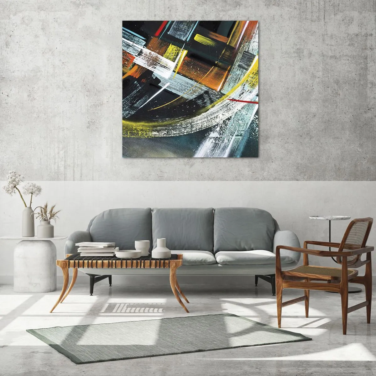 Glass picture - Energy of Movement - 30x30 cm