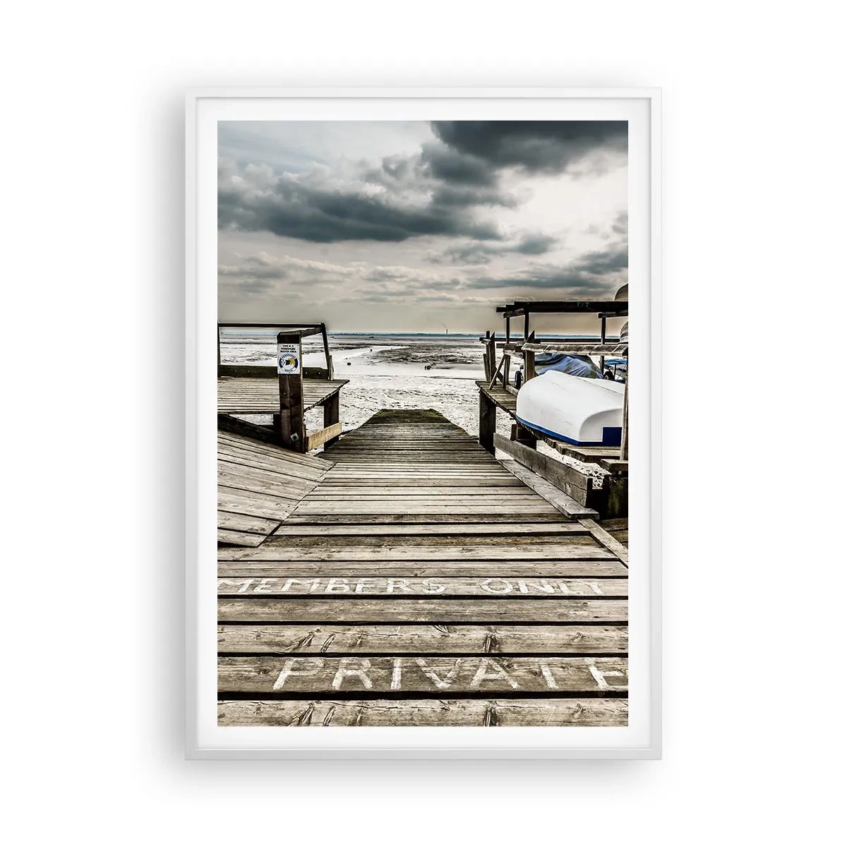 Poster in white frmae - Northern Beach - 70x100 cm