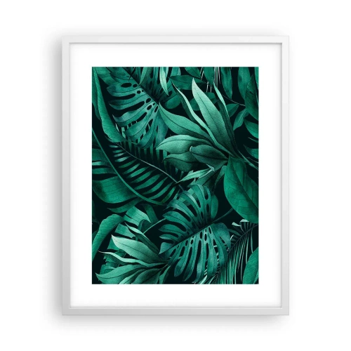 Poster in white frmae - Depth of Tropical Green - 40x50 cm