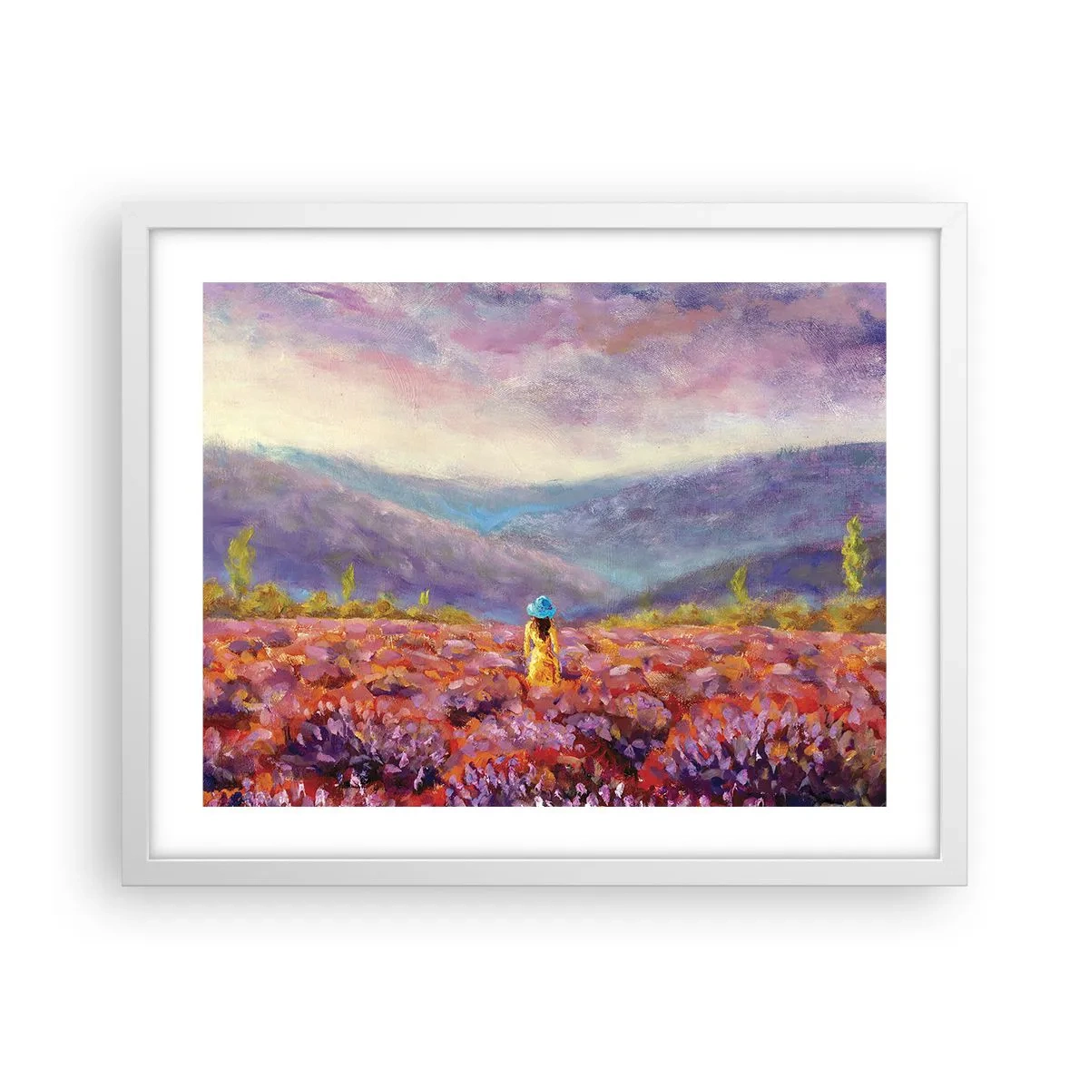 Poster in white frmae - In Lavendar World - 50x40 cm