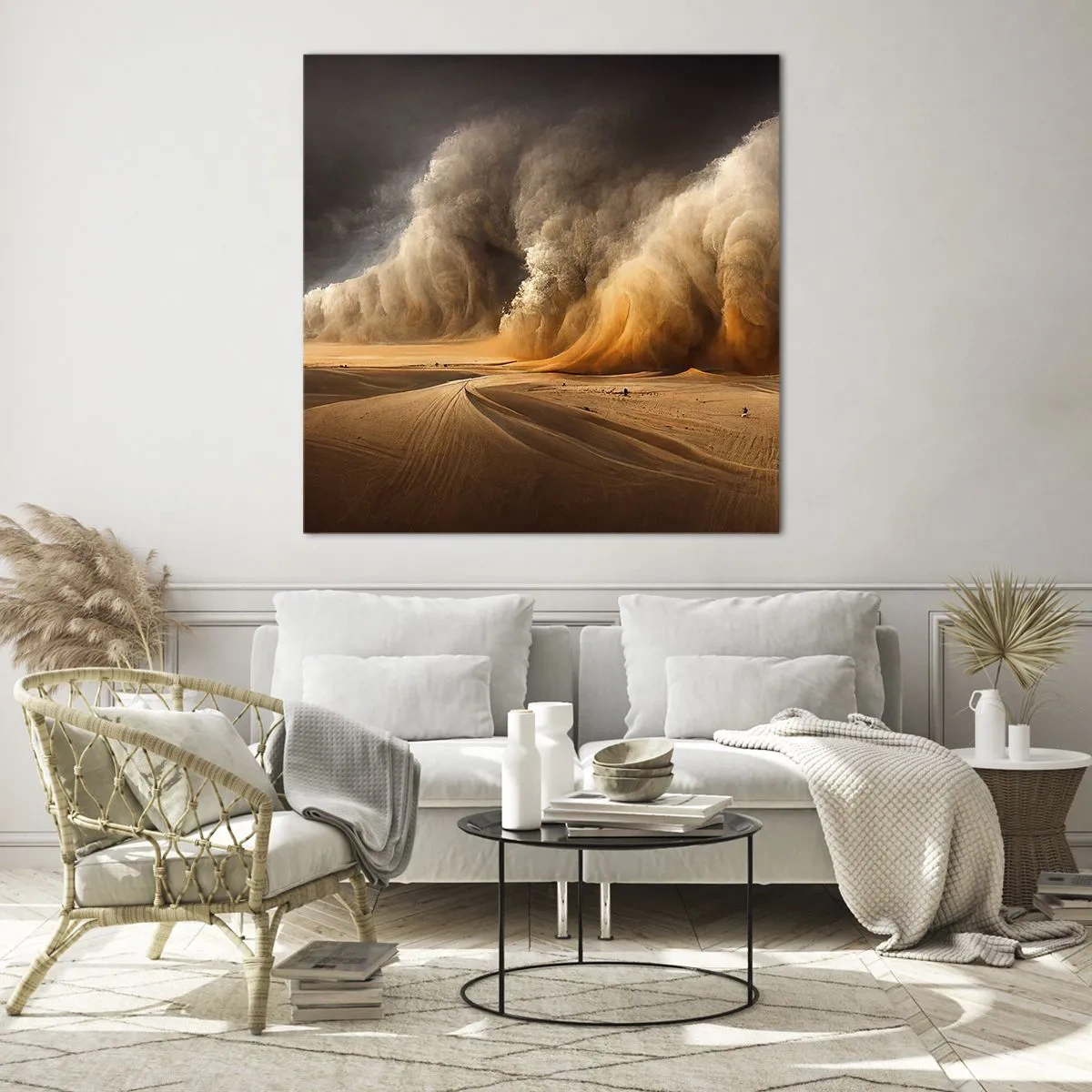 Glass picture - Rage of the Desert - 50x50 cm