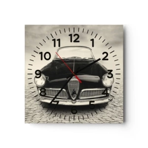 Wall clock - Clock on glass - How Can You not Love Me? - 30x30 cm