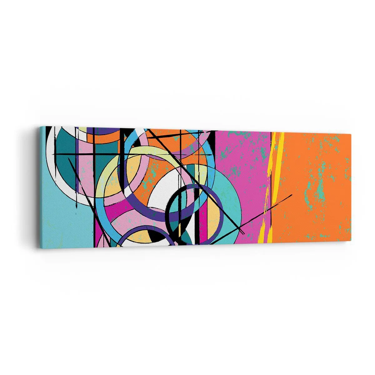 Canvas picture - Wheels Go Round and Round - 90x30 cm