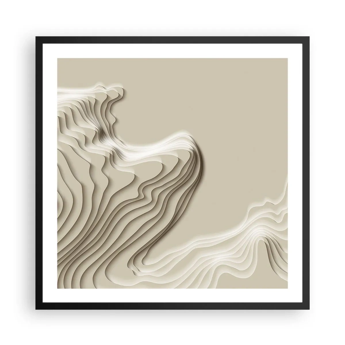 Poster in black frame - Topography of Art. - 60x60 cm