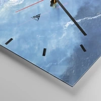 Clock face with lines