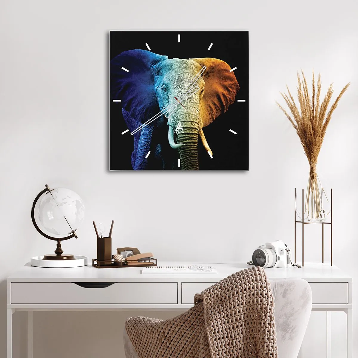 Wall clock - Clock on glass - Eccentric, Not a Weirdo - 40x40 cm