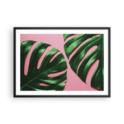 Poster in black frame - Green Rendezvous - 70x50 cm