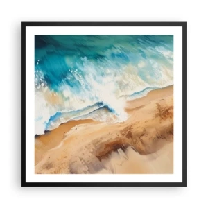 Poster in black frame - Returning Wave - 60x60 cm