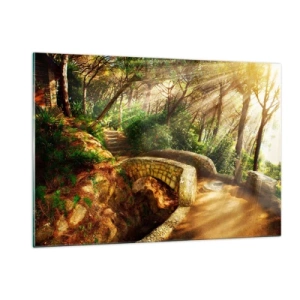 Glass picture - From the Bridge to Enchanted Forest - 120x80 cm
