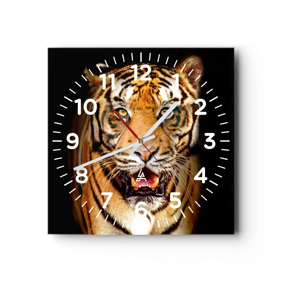 Wall clock - Clock on glass - Wild at Heart - 30x30 cm