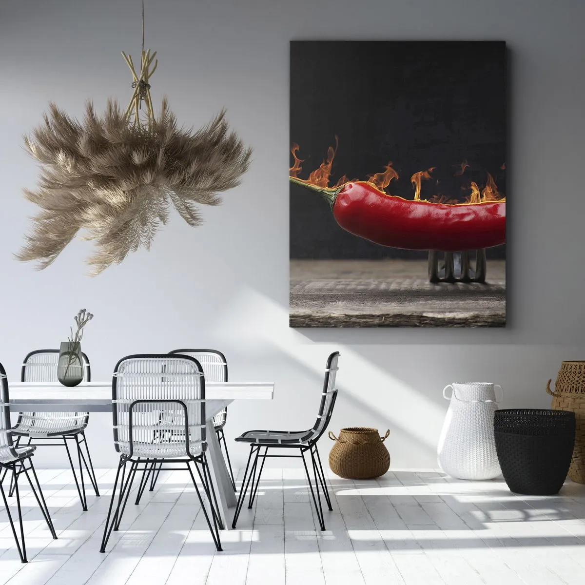 Canvas picture - Fiery Snack - 80x120 cm