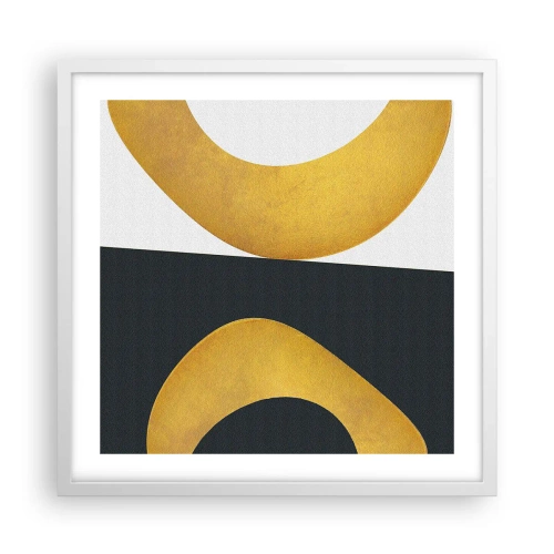 Poster in white frmae - First Of All: Gold - 50x50 cm