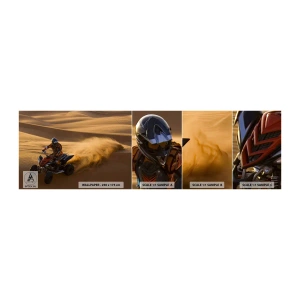 Photo Wallpaper Sample Self-Adhesive Deluxe Sticker - On Sand Waves - Quad, Automotive, Desert - 100x30 cm