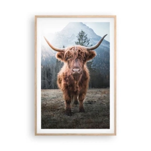 Poster in light oak frame - Greeting from Mountain Meadow - 61x91 cm