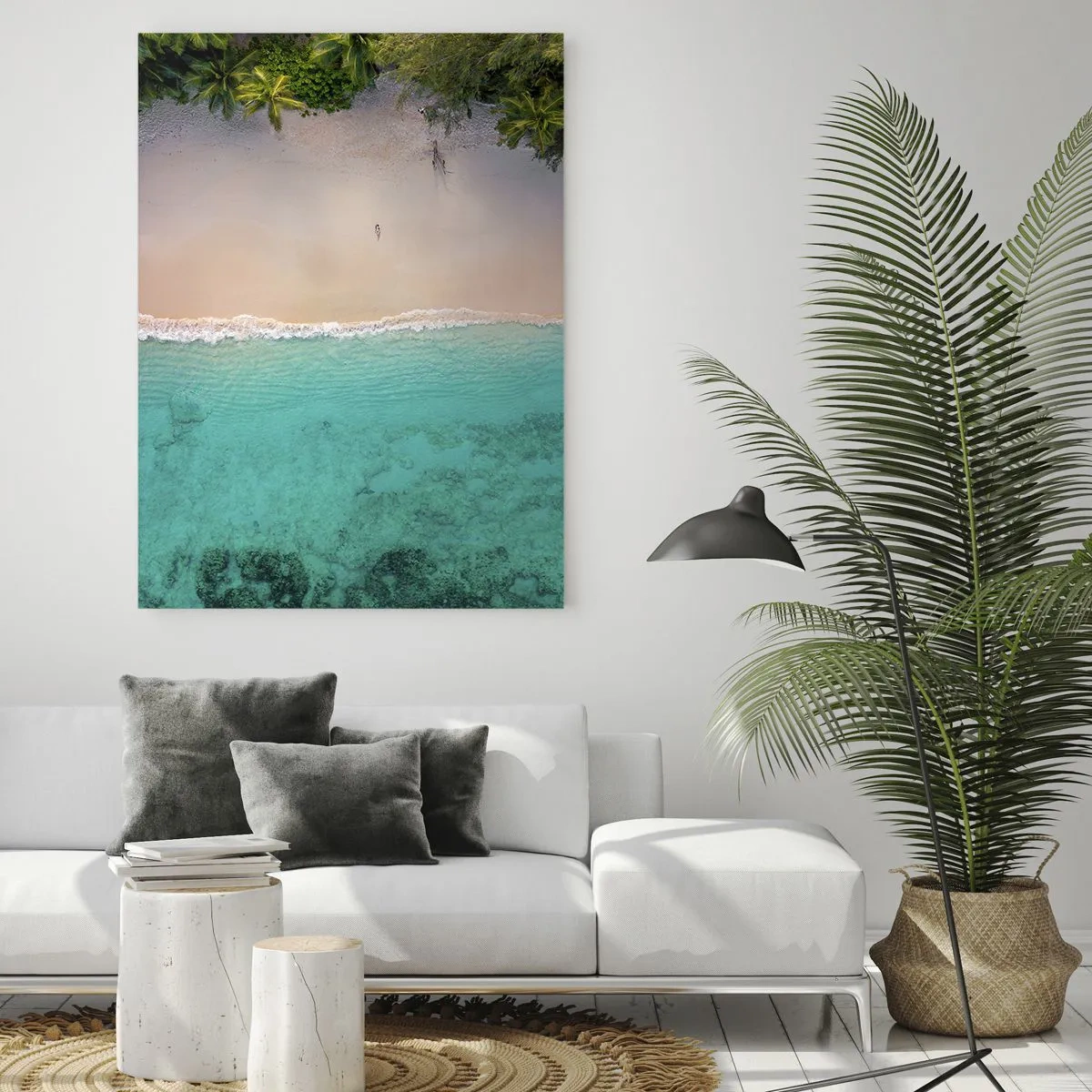 Glass picture - Paradise Beach - 80x120 cm