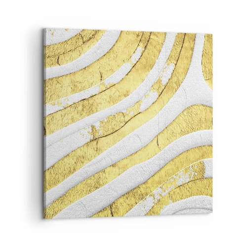 Canvas picture - Composition in White and Gold - 60x60 cm