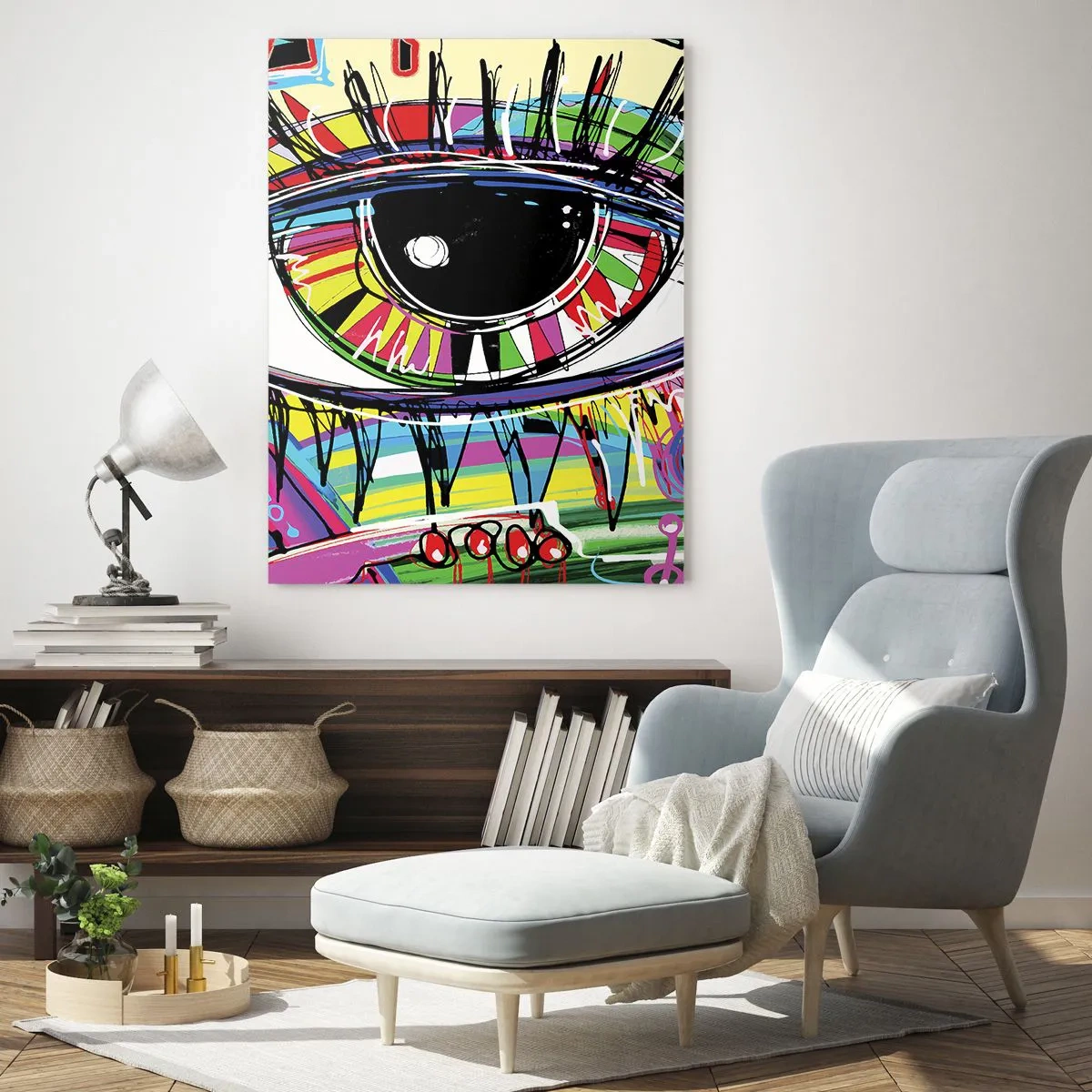 Glass picture - Colourful Eye - Colourful Soul - 50x70 cm