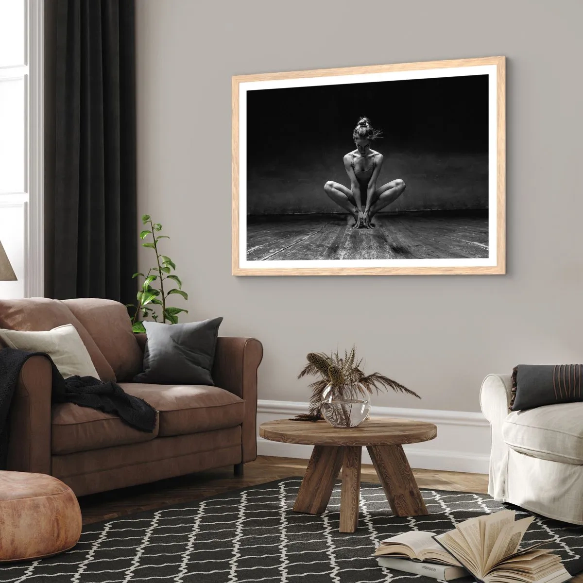 Poster in light oak frame - Concentration of Dancing Energy - 91x61 cm