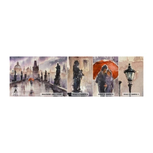 Photo Wallpaper Sample Self-Adhesive Deluxe Sticker - Peaople Don't Change - Bridge, Landscape, Classic - 100x30 cm