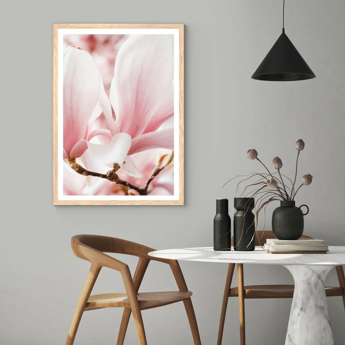 Poster in light oak frame - Immensity of Tenderness - 40x50 cm