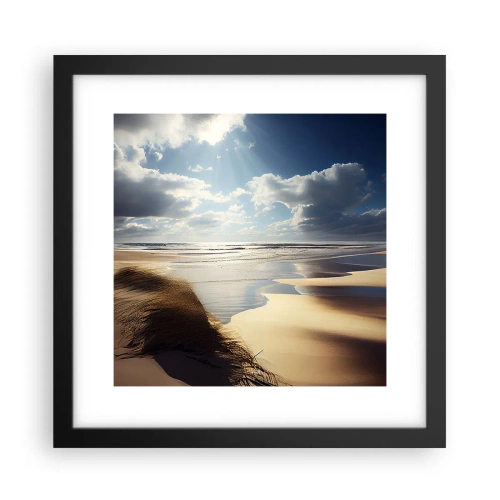 Poster in black frame - Beach, Wild Beach - 30x30 cm
