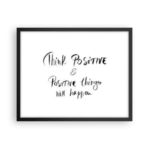 Poster in black frame - How to Live? - 50x40 cm