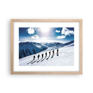 Poster in light oak frame - Team of Conquerors - 40x30 cm