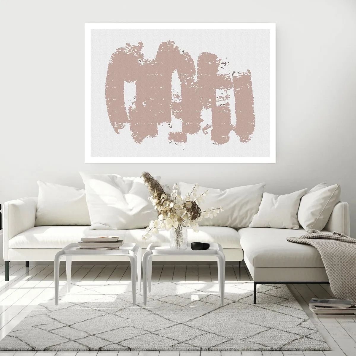 Poster - Abstract in Delicate Pink - 50x40 cm