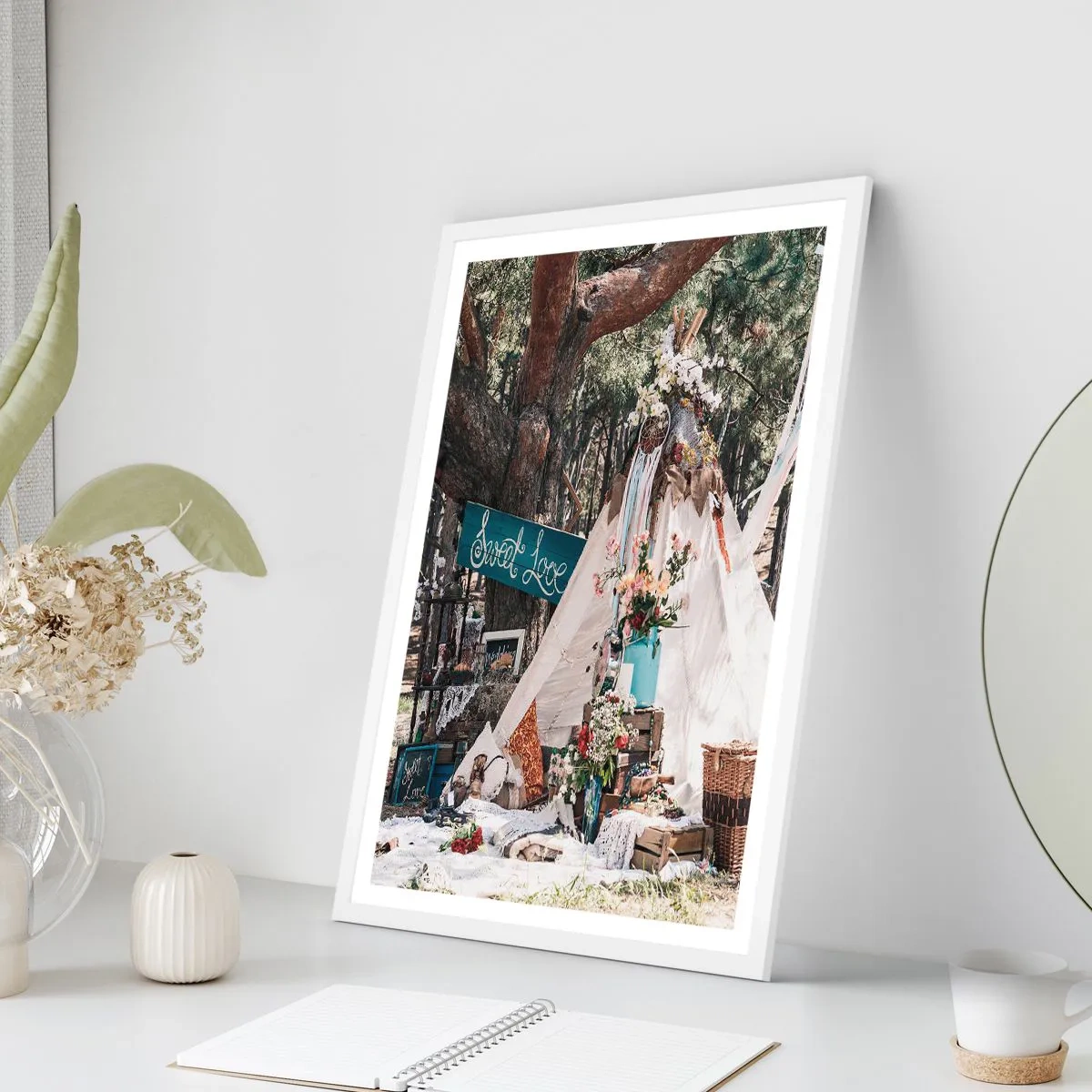 Poster in white frmae - Make Love… - 50x70 cm