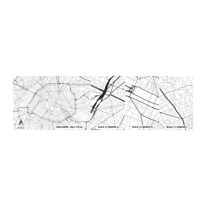 Photo Wallpaper Sample Self-Adhesive Deluxe Sticker - Flower of Paris - City, City map, Paris - 100x30 cm
