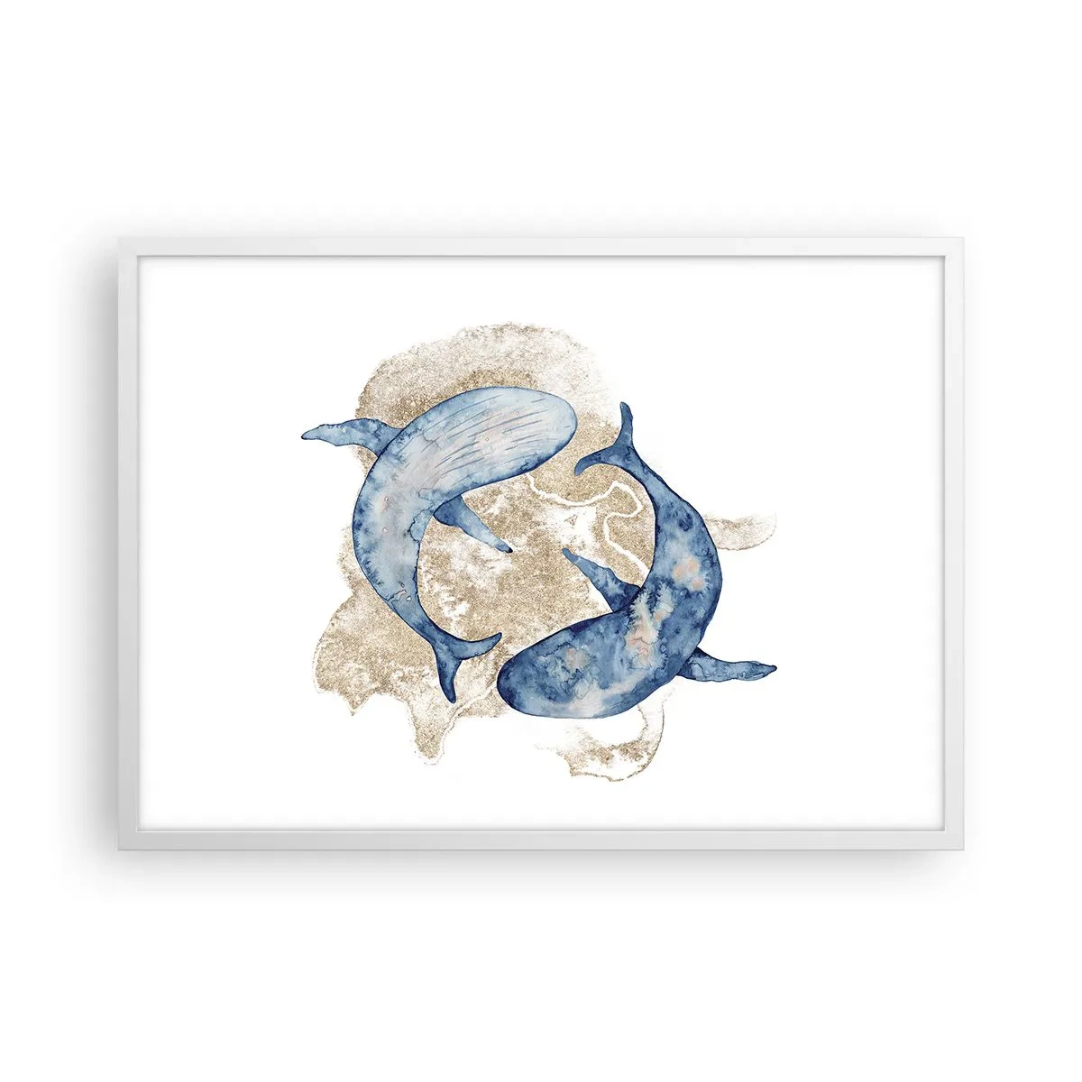 Poster in white frmae - Frendship or Love? - 70x50 cm