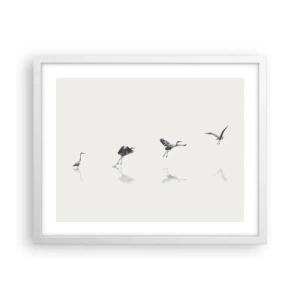 Poster in white frmae - Four Simple Steps - 50x40 cm