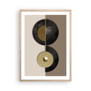 Poster in light oak frame - Variations on Wheel - 50x70 cm