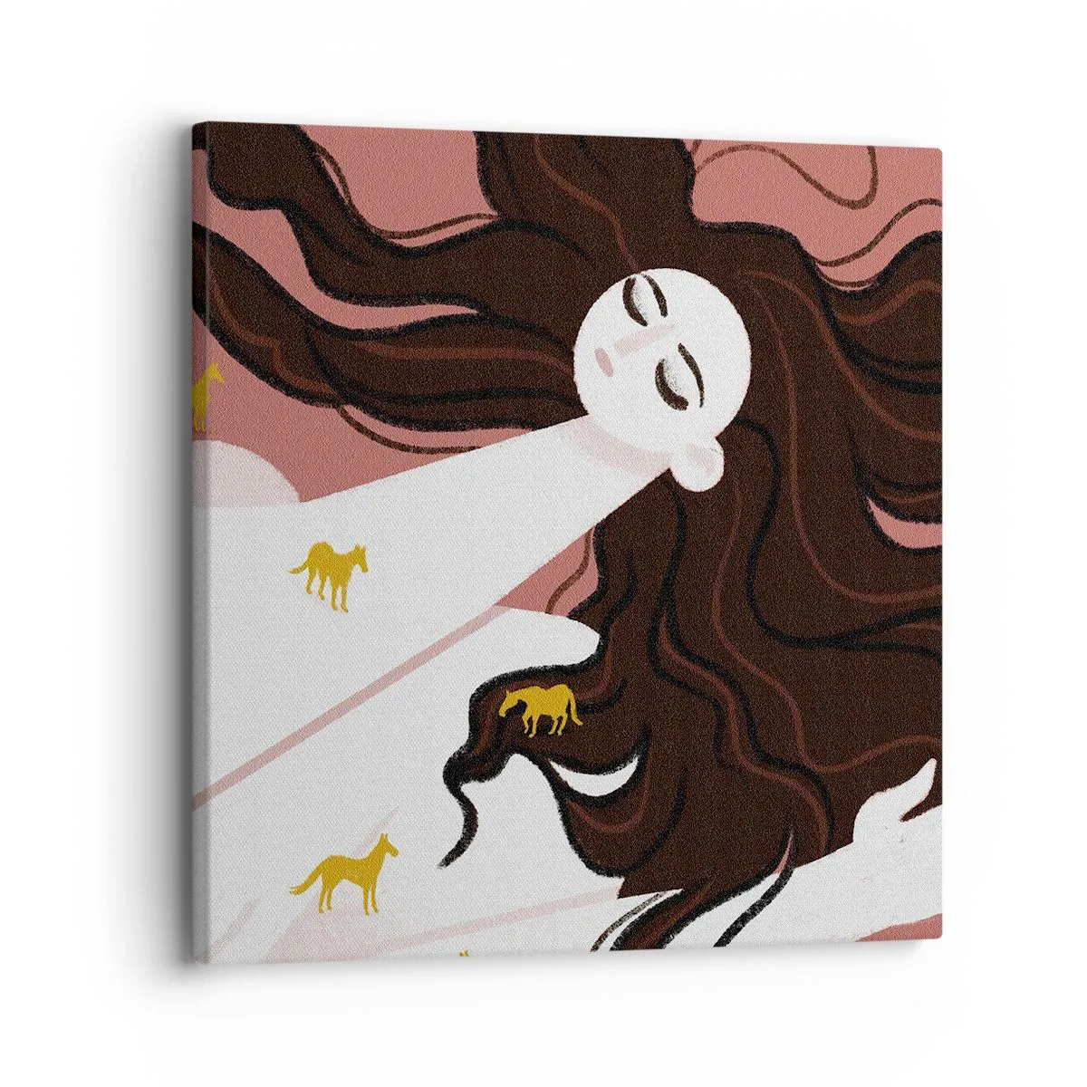 Canvas picture - Dream of a Golden Horse - 30x30 cm