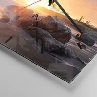 Clock face with lines