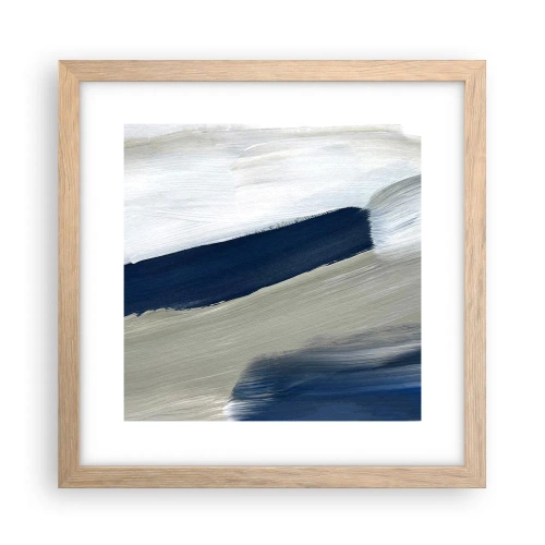 Poster in light oak frame - Encounter with White - 30x30 cm