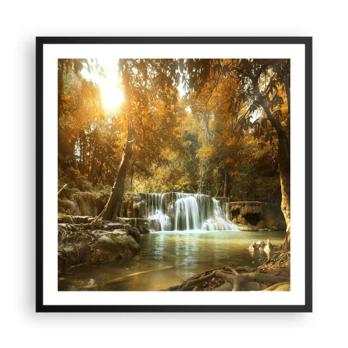 Poster in black frame - Park Cascade - 60x60 cm