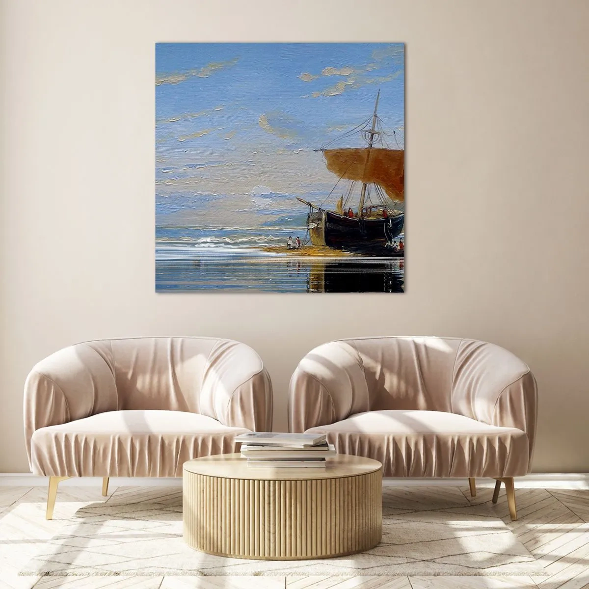 Glass picture - Water, Earth, Air - 30x30 cm