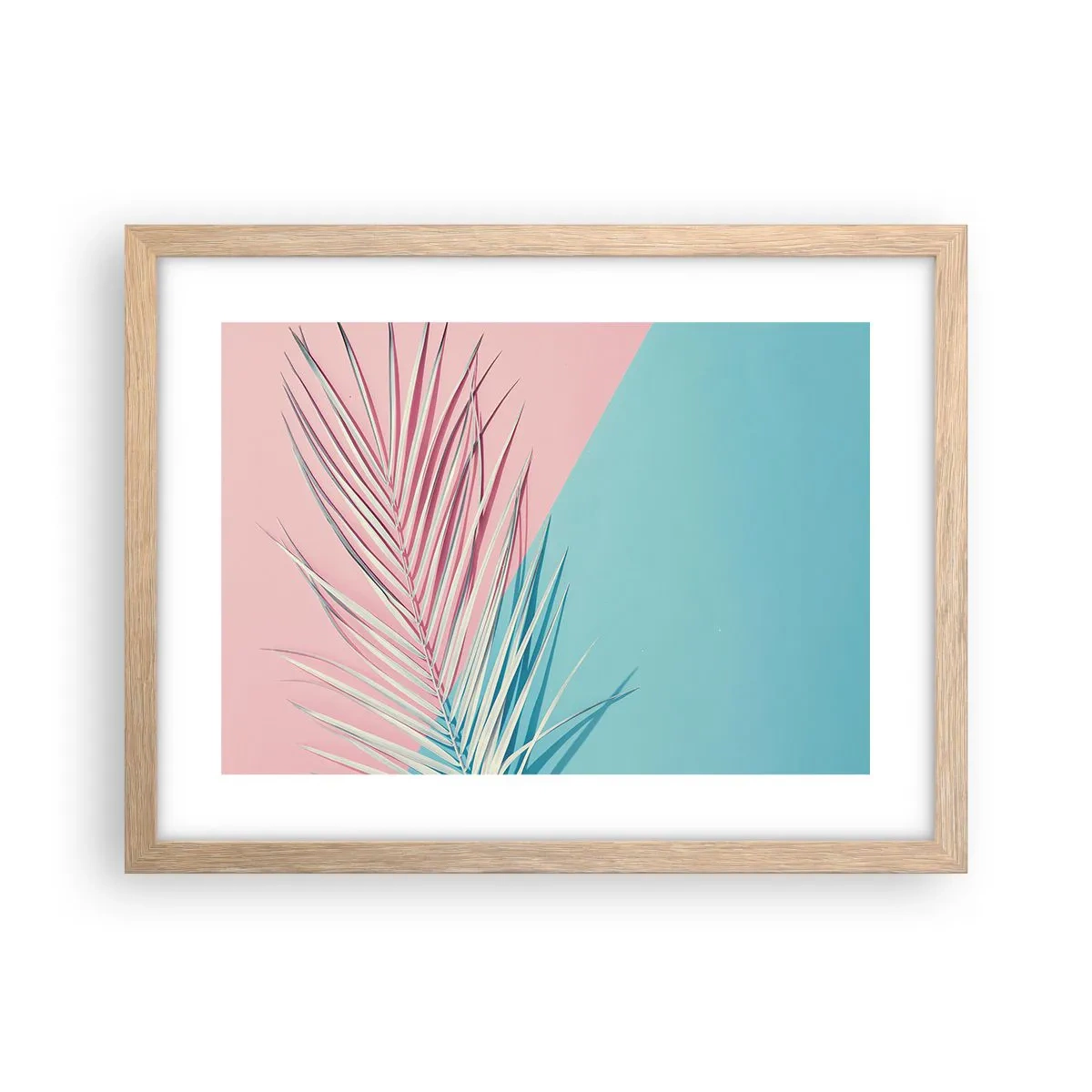 Poster in light oak frame - Tropical impression - 40x30 cm