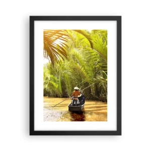 Poster in black frame - Through a Palm Ravine - 30x40 cm