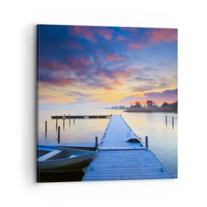 Canvas picture - Purple-Golden Peace - 70x70 cm