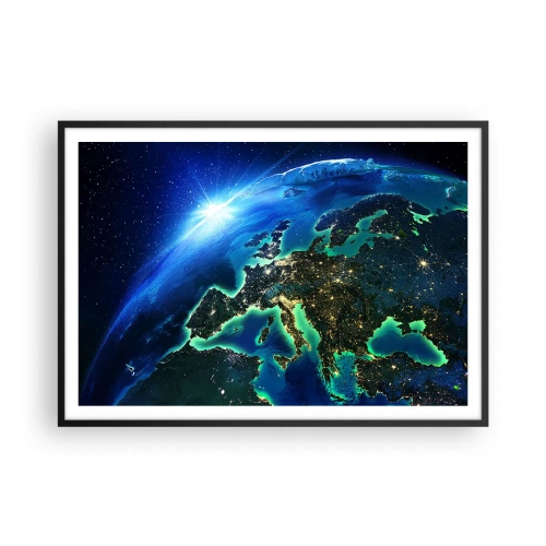 Poster in black frame - Sparkling Europe - 100x70 cm