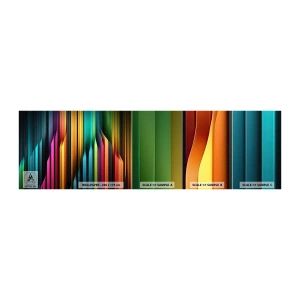 Photo Wallpaper Sample Standard Eco - Light Organs - Colorful, Lines, Abstraction - 100x30 cm