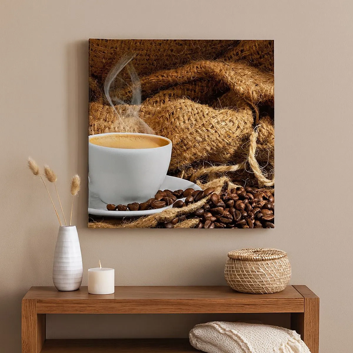 Canvas picture - Smell of a Mocha and Density of a Honey Drink - 30x30 cm